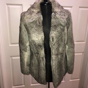100% Rabbit Fur jacket sz Medium